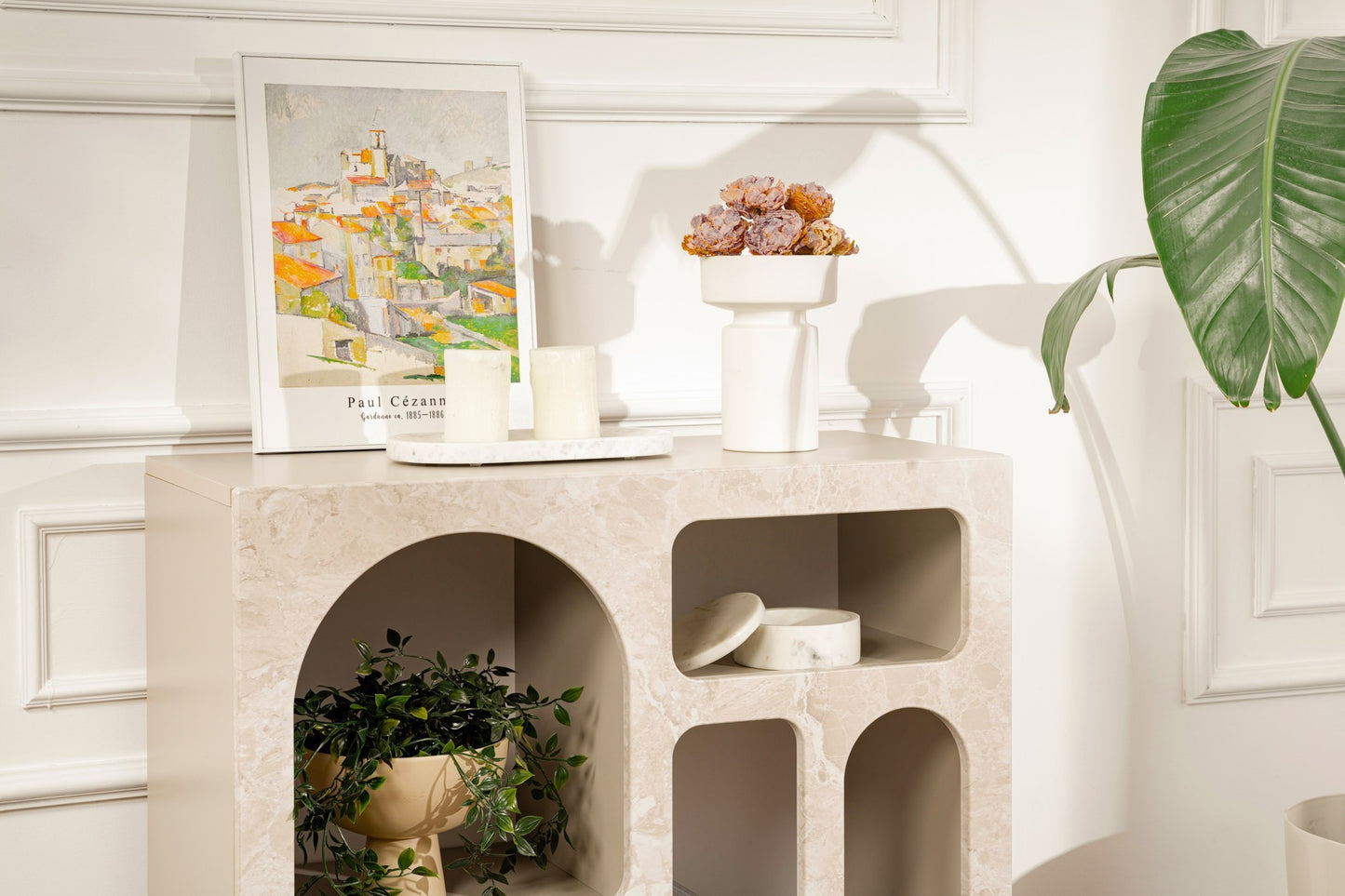 Lessa Konsolbord- Travertine