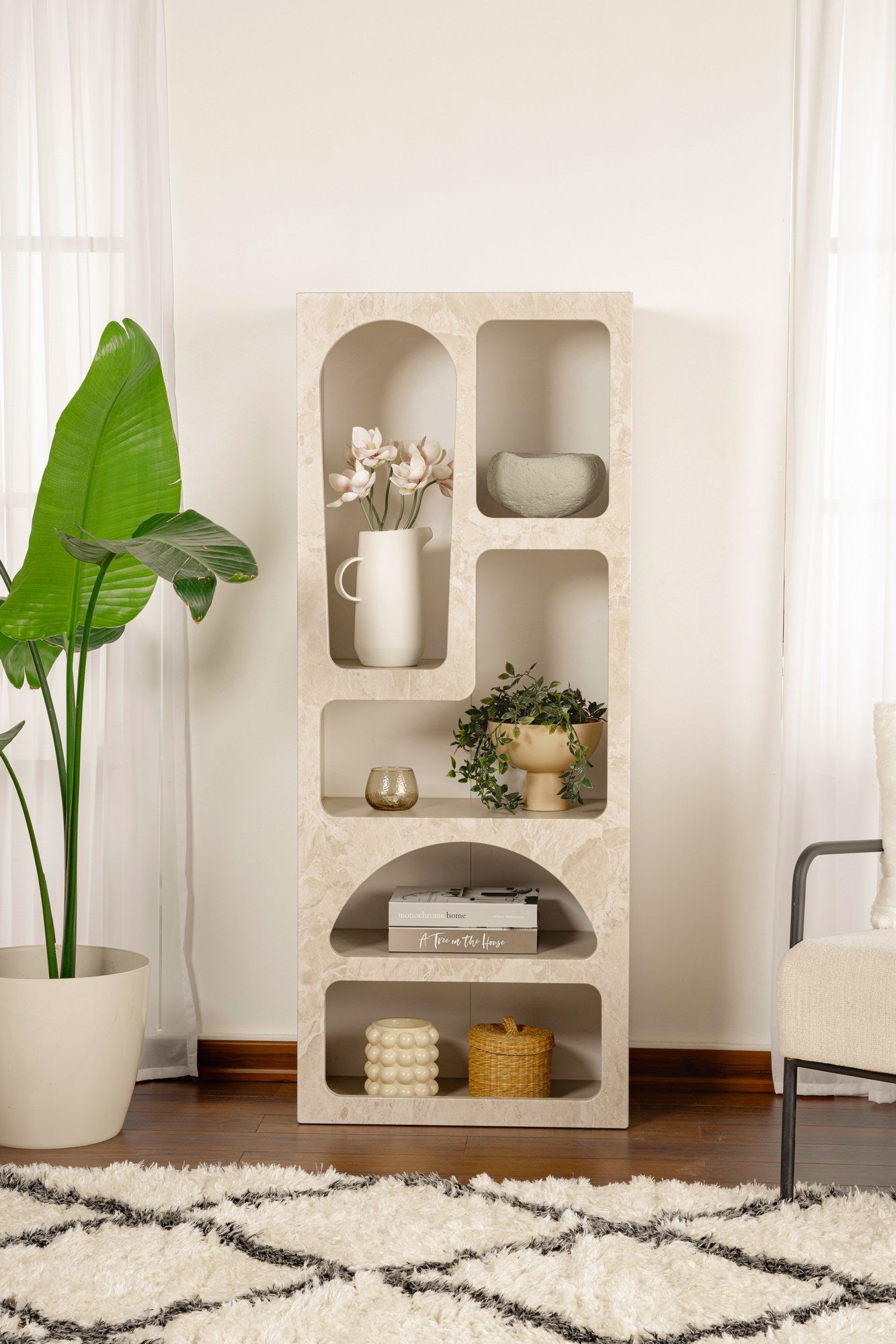 Venüs Bokhylla - Travertine