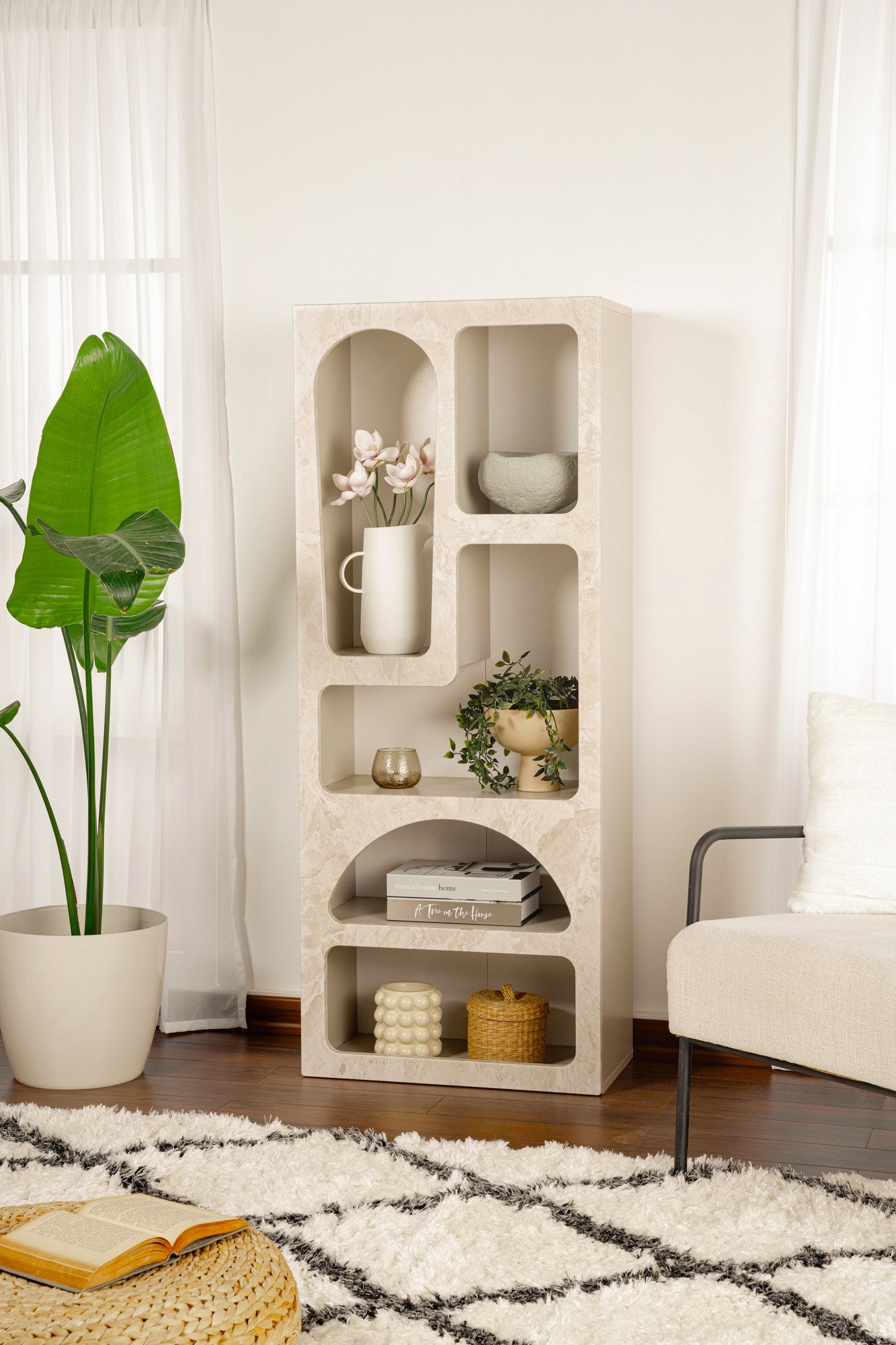 Venüs Bokhylla - Travertine