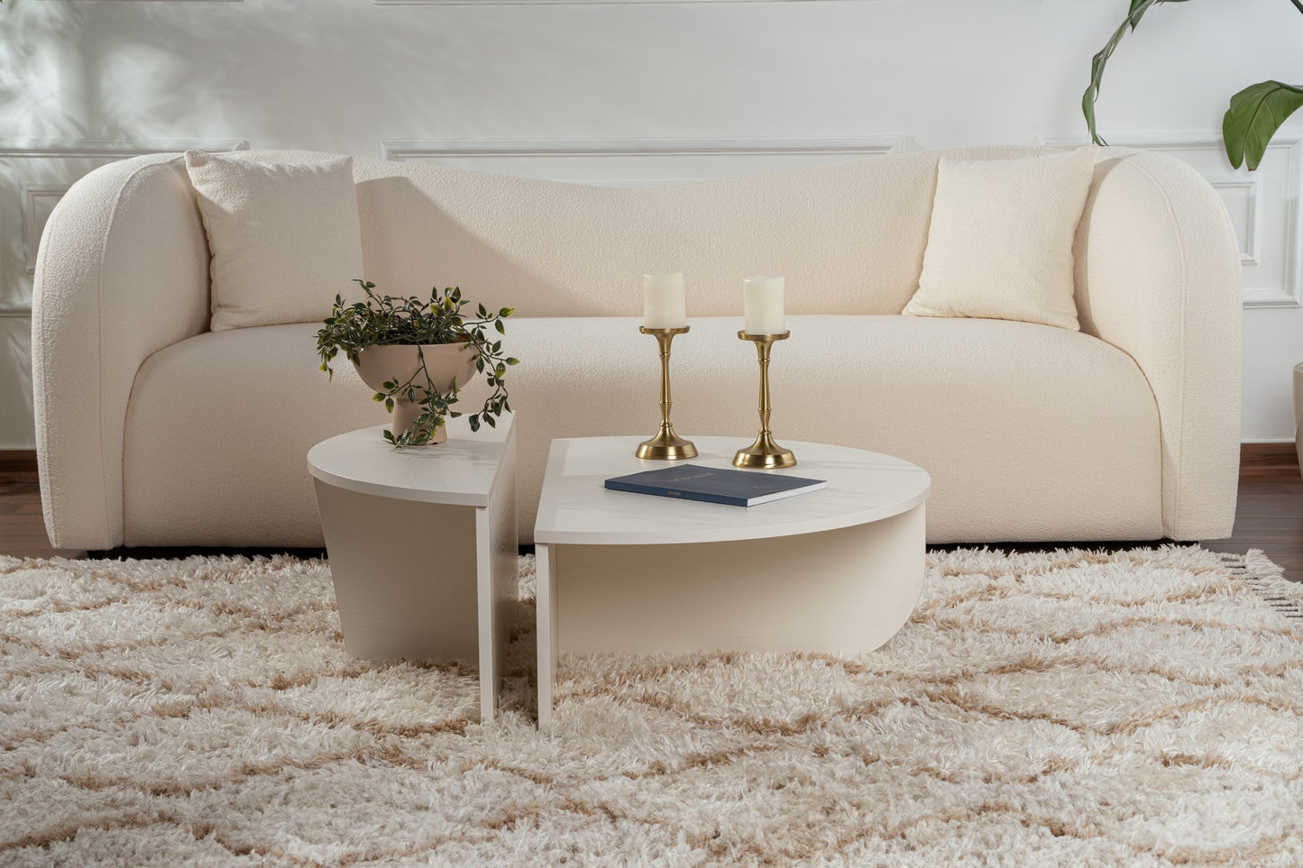 Orio soffbord 90x60 / 85x30 cm - Wood White