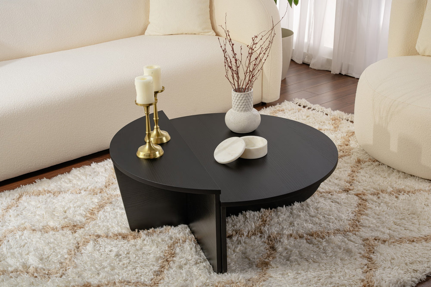 Orio soffbord 90x60 / 85x30 cm - Wood Black