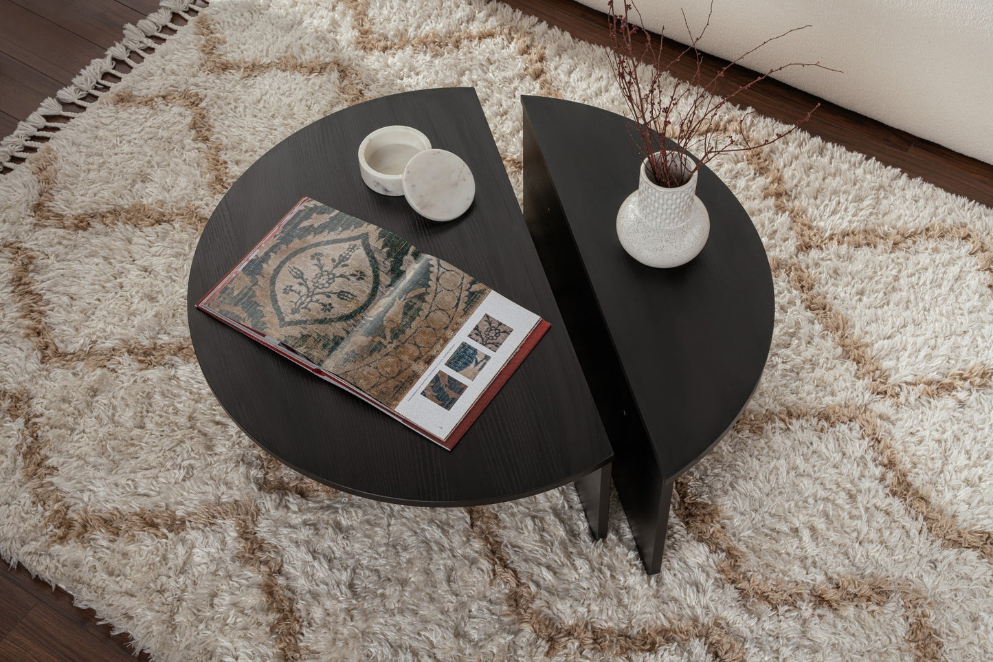 Orio soffbord 90x60 / 85x30 cm - Wood Black