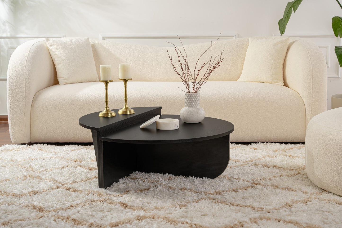 Orio soffbord 90x60 / 85x30 cm - Wood Black