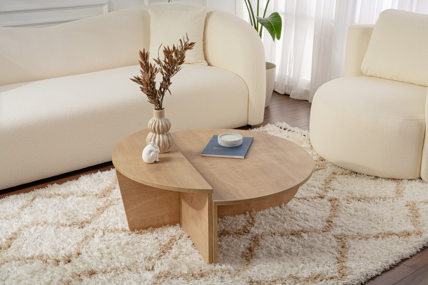 Orio soffbord 90x60 / 85x30 cm - Honey Oak