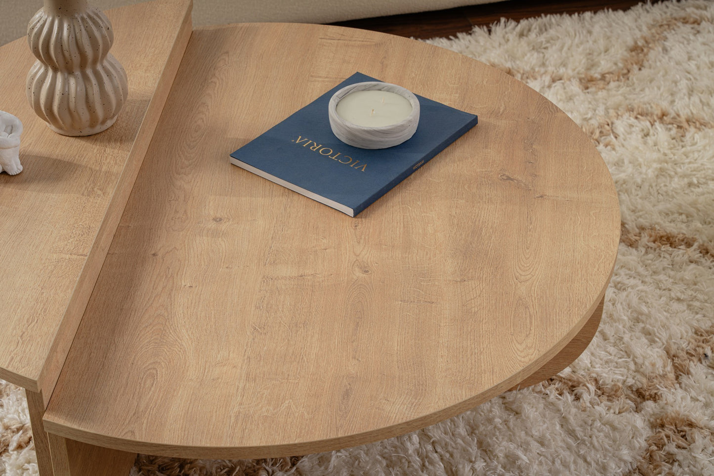 Orio soffbord 90x60 / 85x30 cm - Honey Oak