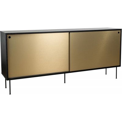 Sideboard 178 cm - Svart/mässing