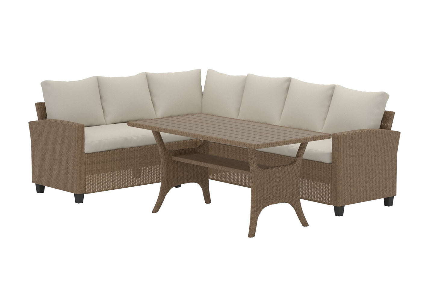 Brentwood Hörnsoffgrupp – Soffa: 180x240, Bord: 67 x 145 x 74cm