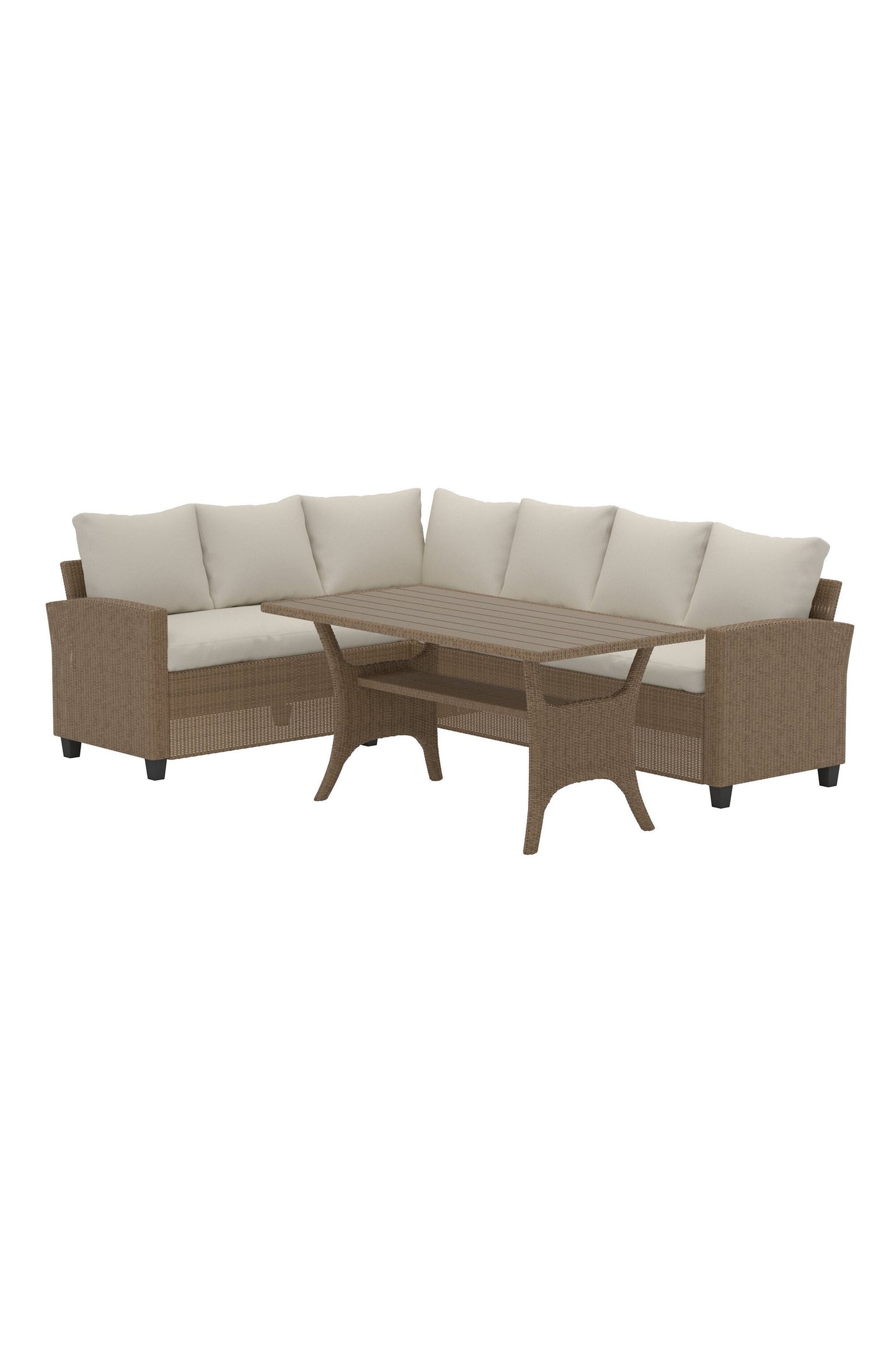 Brentwood Hörnsoffgrupp – Soffa: 180x240, Bord: 67 x 145 x 74cm