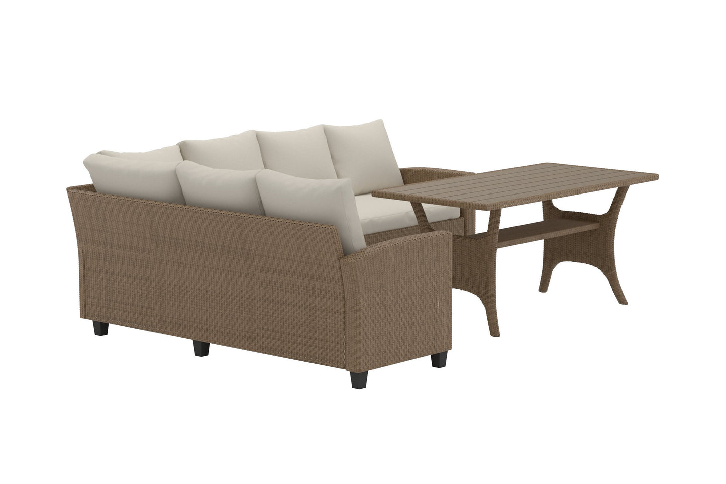 Brentwood Hörnsoffgrupp – Soffa: 180x240, Bord: 67 x 145 x 74cm