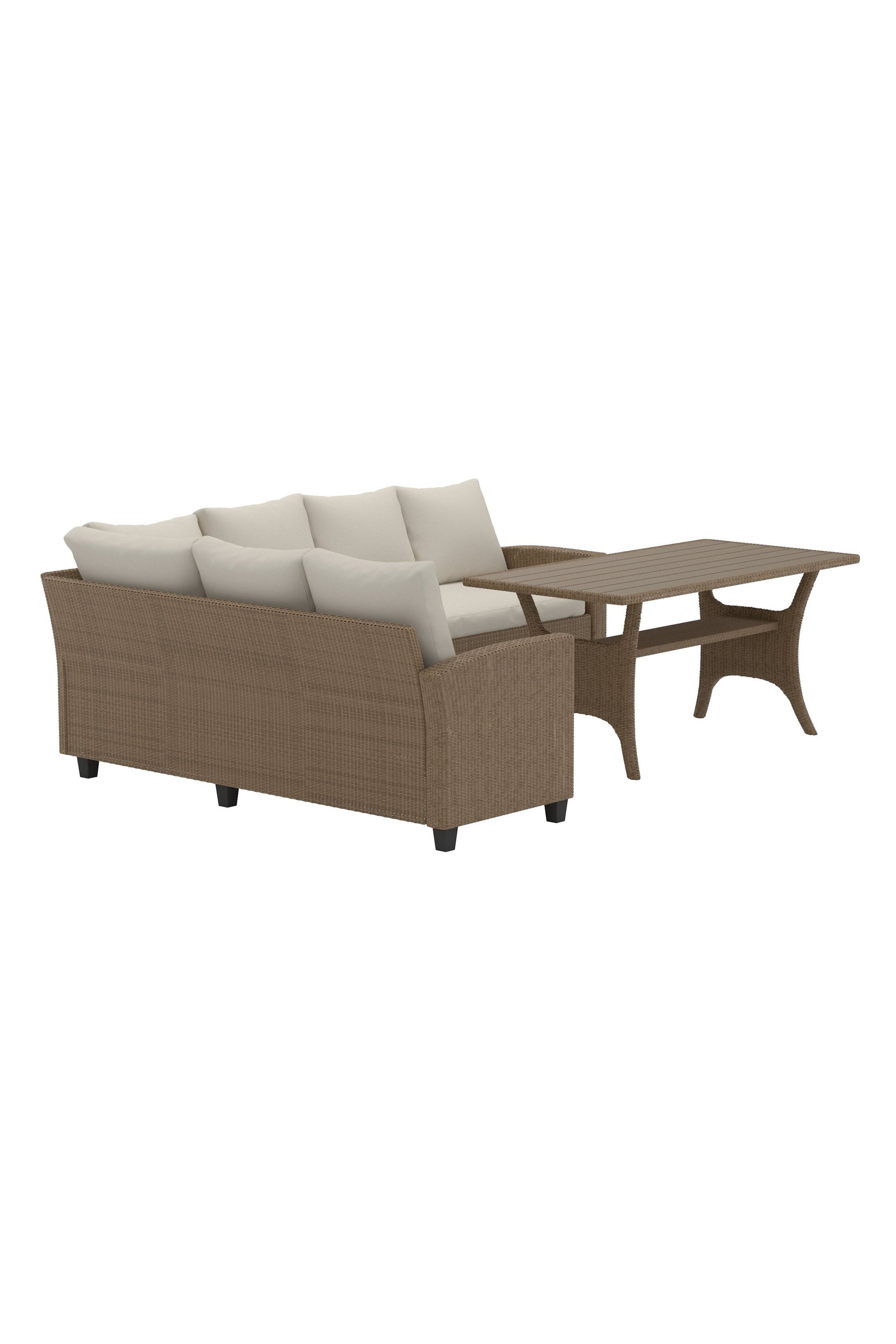 Brentwood Hörnsoffgrupp – Soffa: 180x240, Bord: 67 x 145 x 74cm