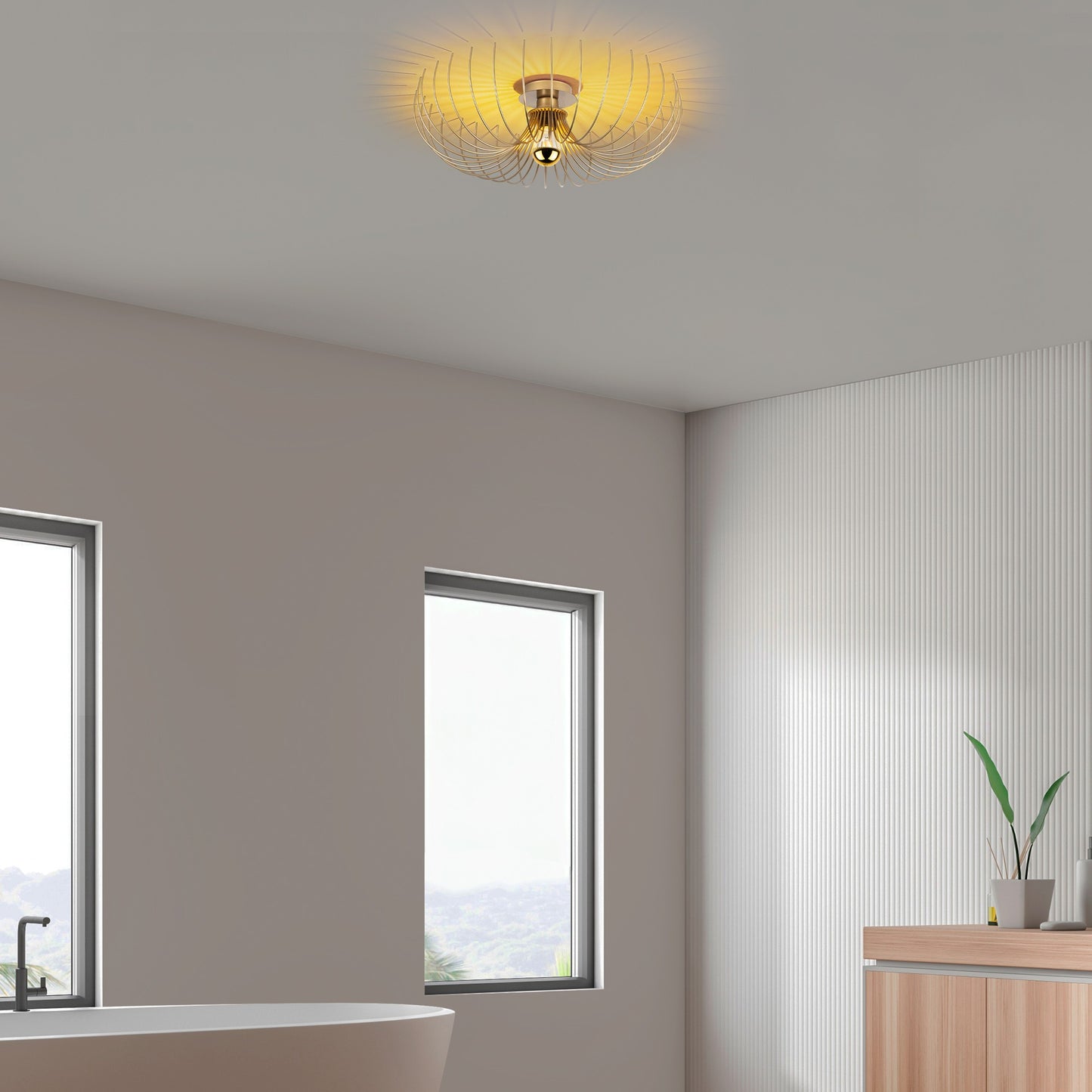 Karsortel taklampa 56 x 56 x 16 cm