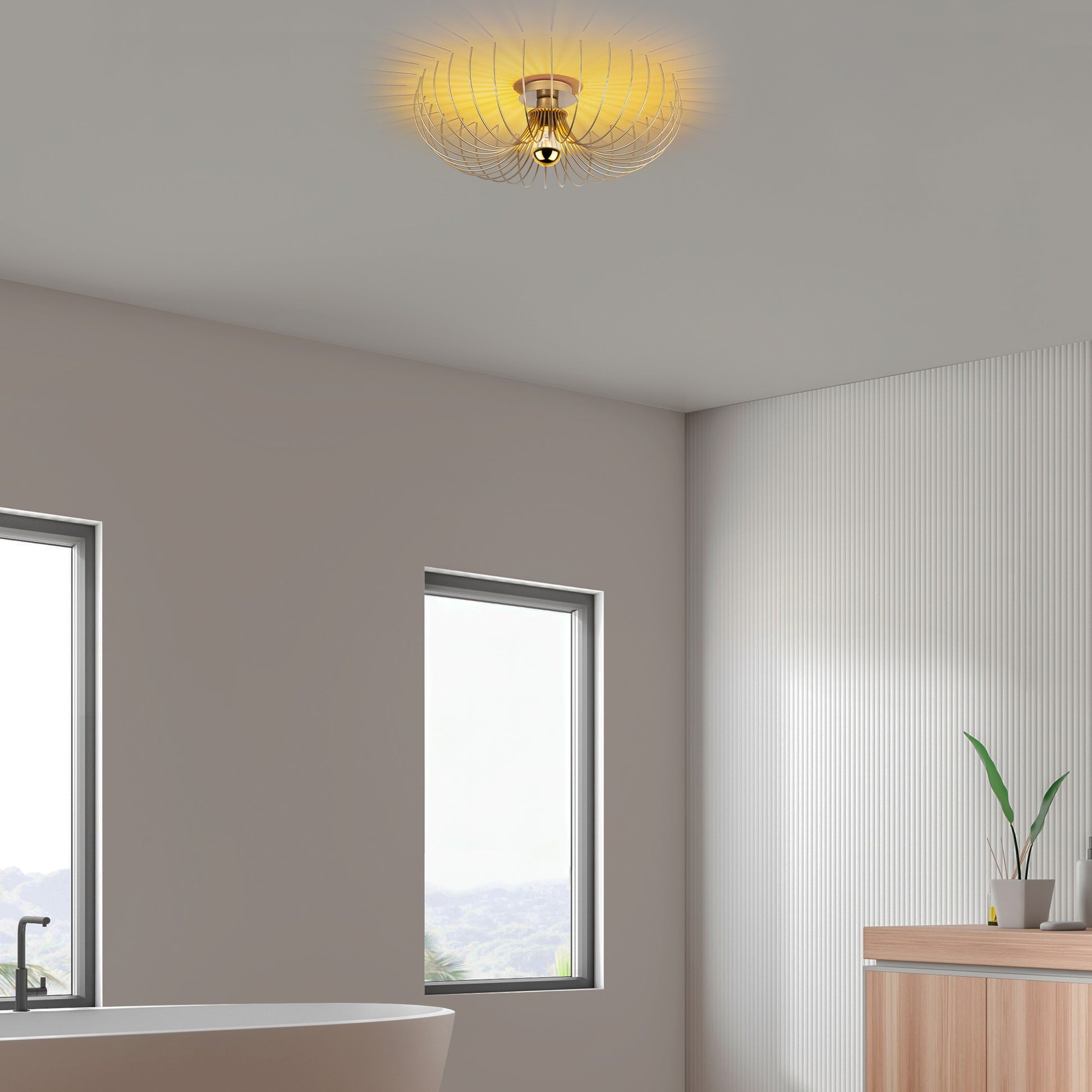 Karsortel taklampa 56 x 56 x 16 cm