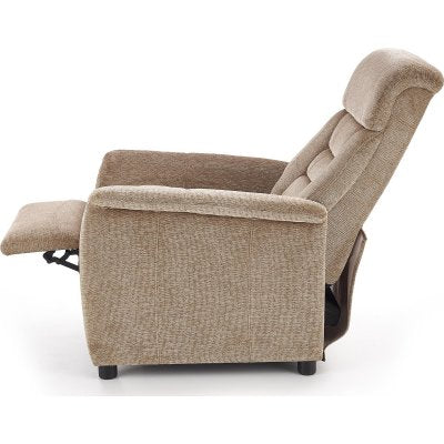 Reclinerfåtölj i beige tyg