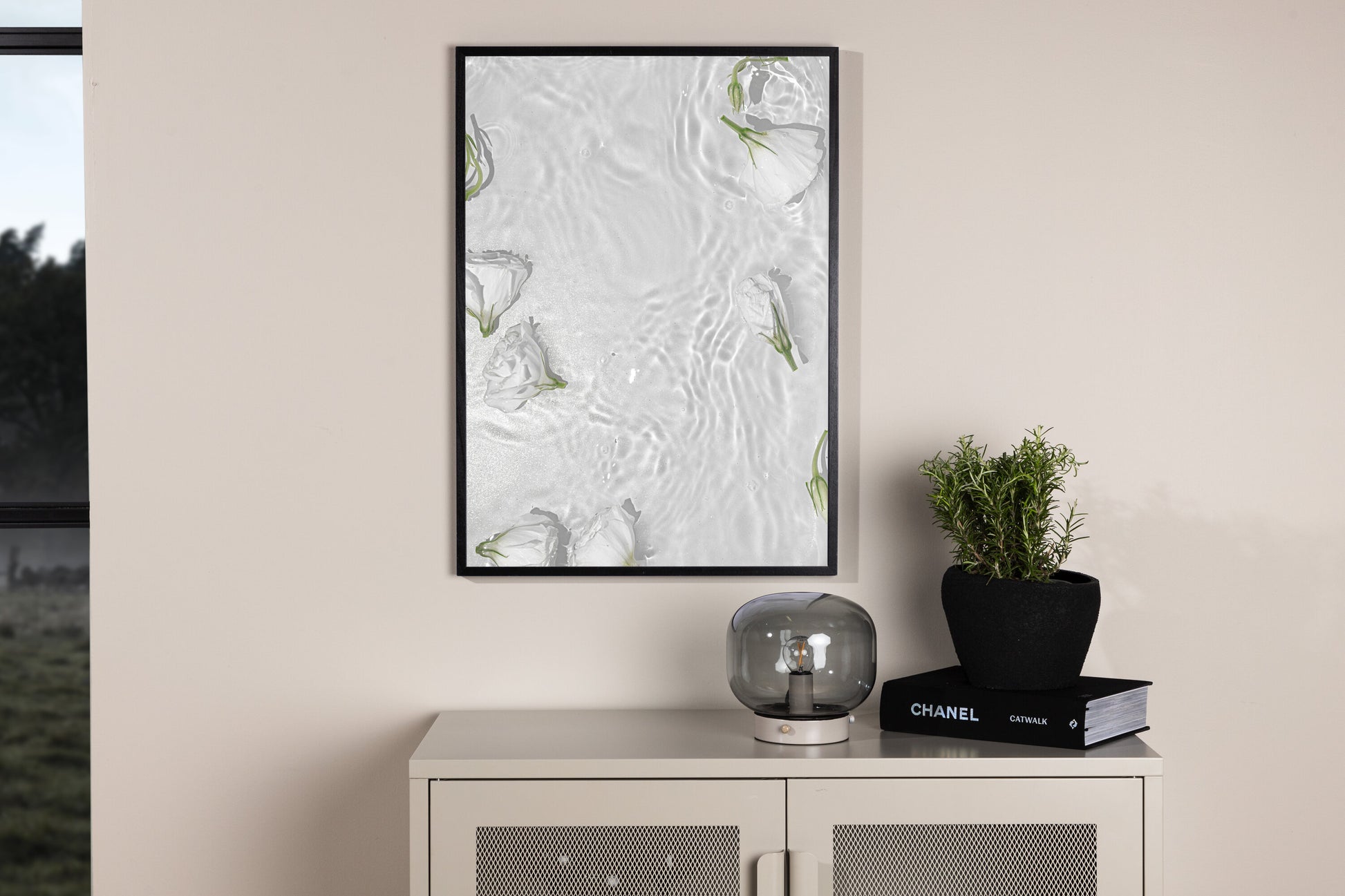 White Roses Poster Väggdekoration