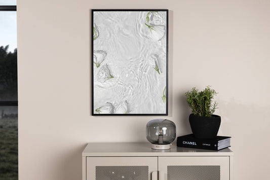 Vit Rosor Poster – 100 x 70