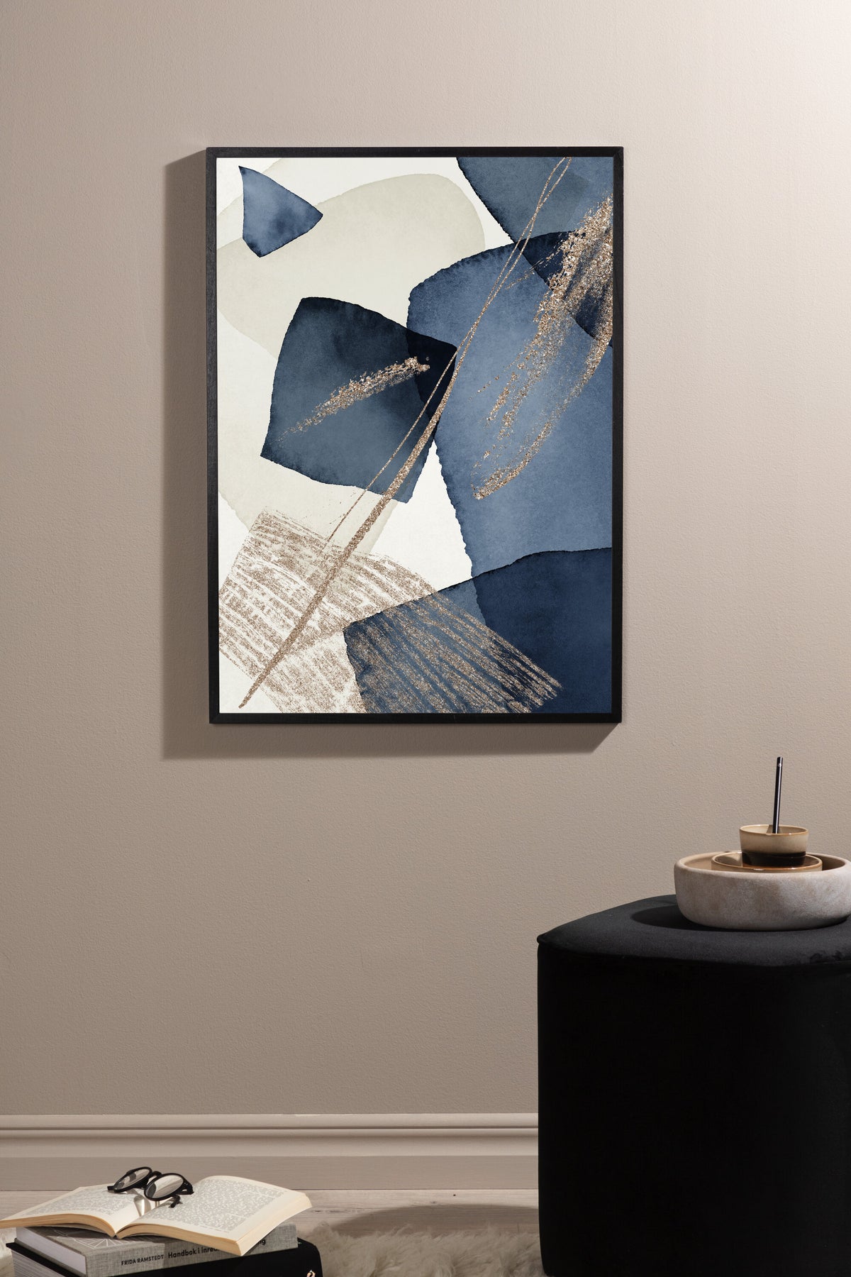 Blå Virvel Poster – 40 x 30