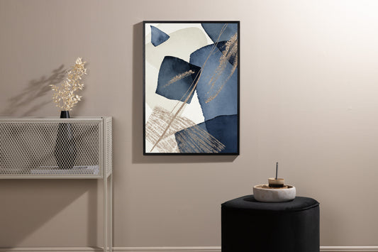 Blå Virvel Poster – 70 x 50