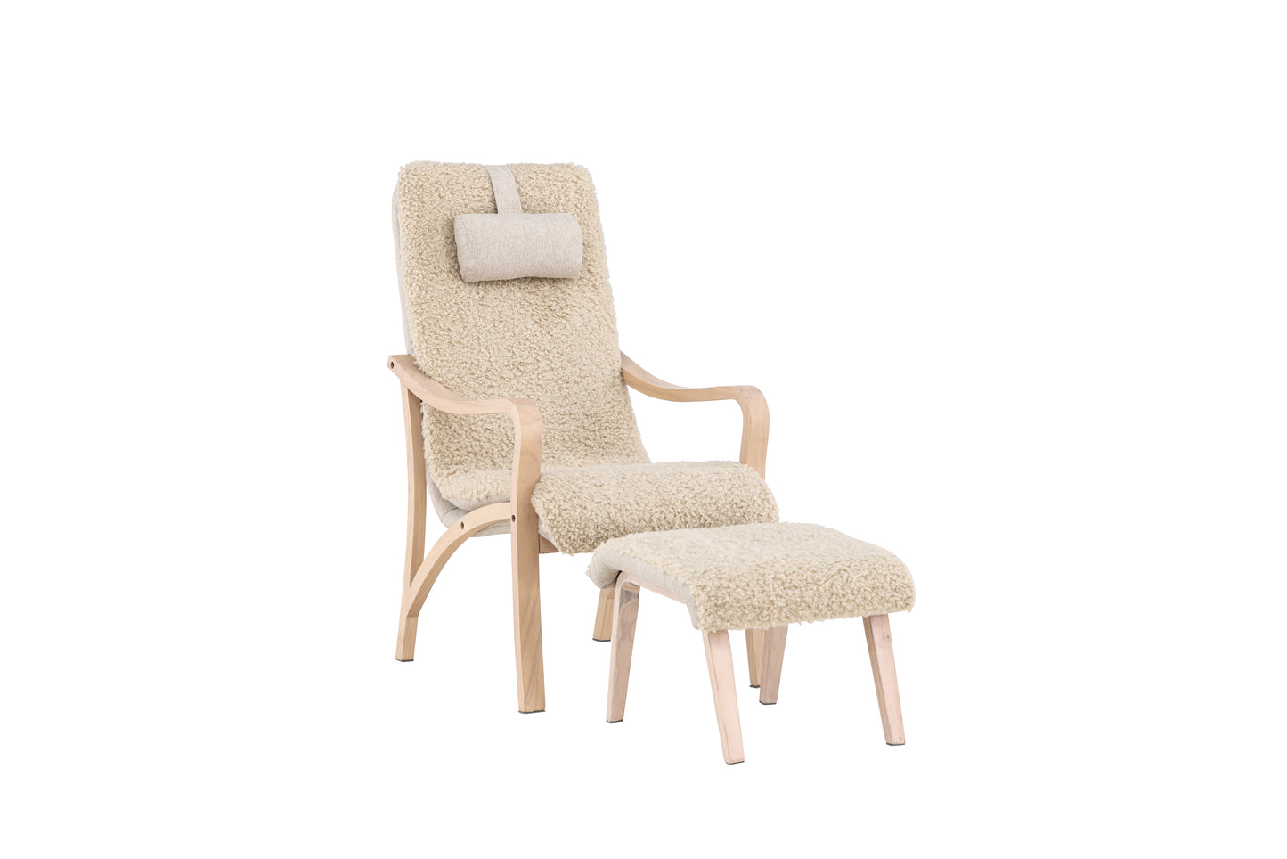 Fårö Loungefåtölj - Trälook / Sand