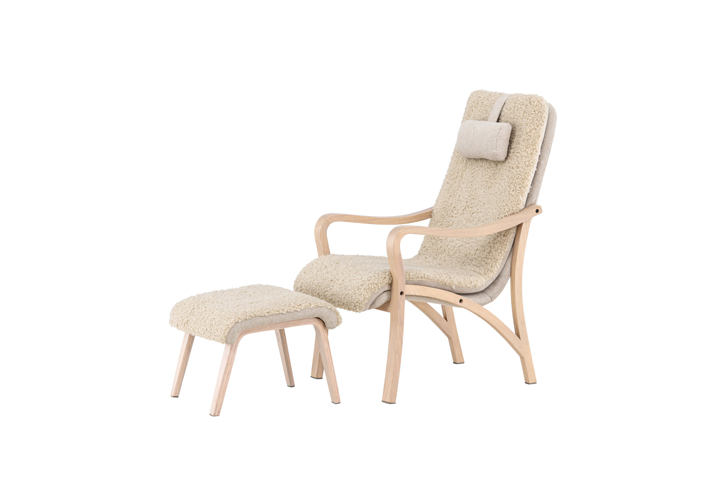 Fårö Loungefåtölj - Trälook / Sand
