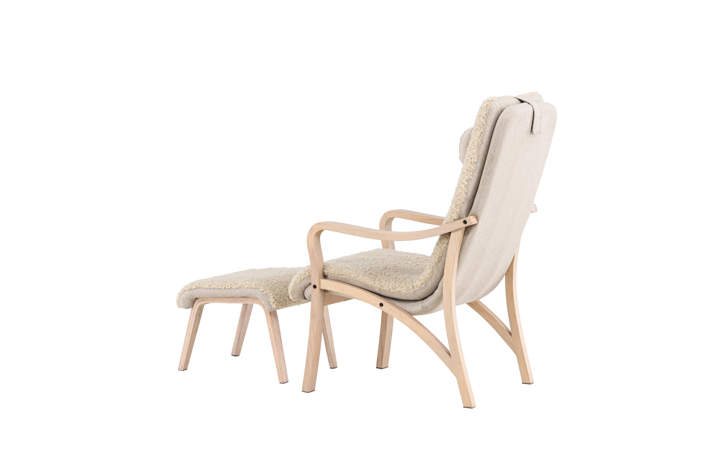 Fårö Loungefåtölj - Trälook / Sand