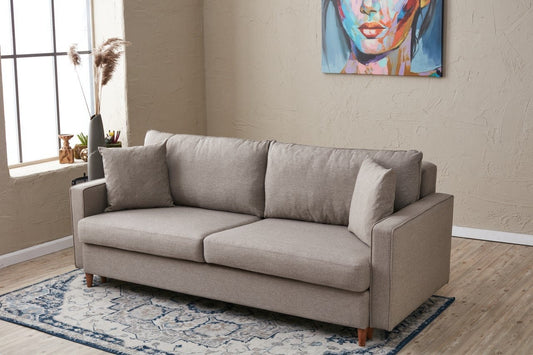 Eva 3-sits bäddsoffa – Krämvit
