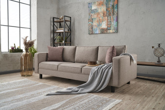 Kale Linen 3-sitssoffa – Krämvit