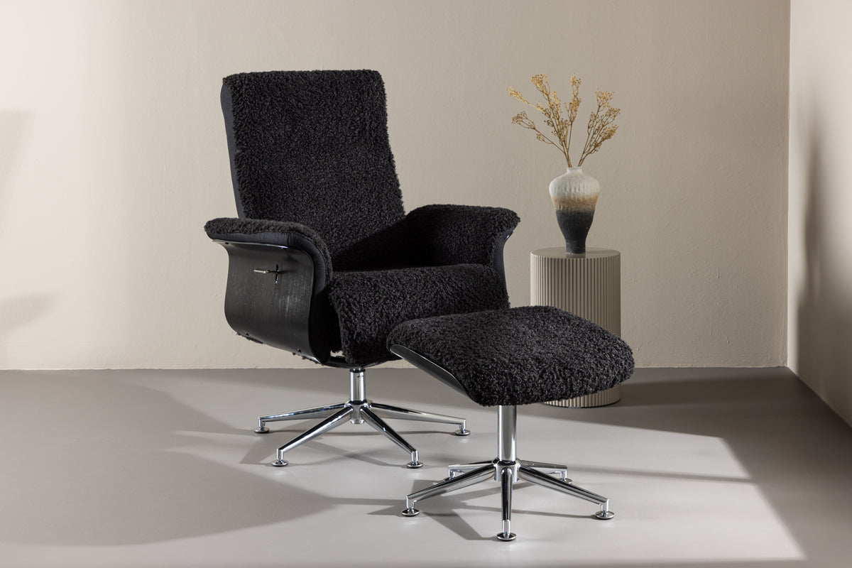 Hagön Lounge Chair - Dark Grey/Black