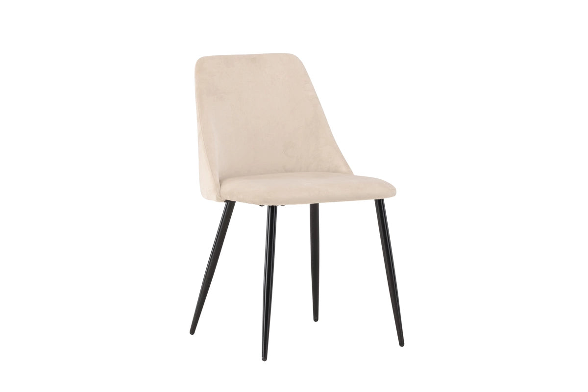 Night Matstol Svart / Beige Sammet