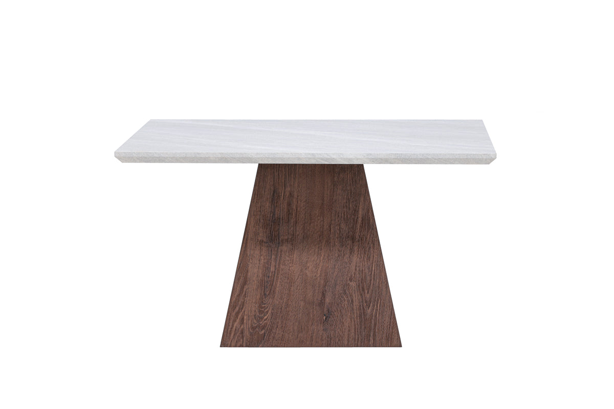 Cael soffbord 80x80x45 cm - MDF 3D-papper Mocca / Stonelook