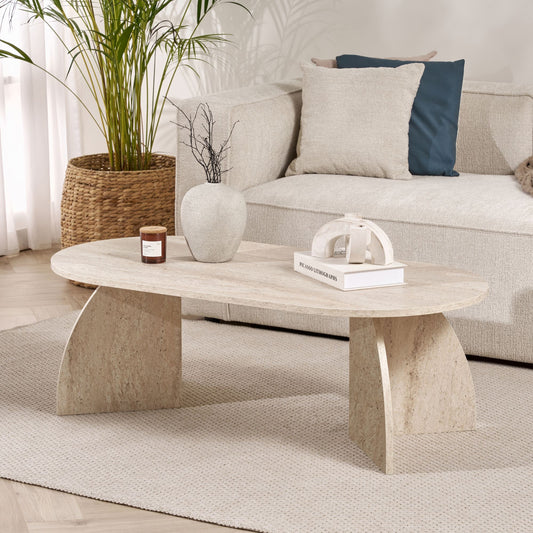 Melina Soffbord 120x60 cm - Travertine