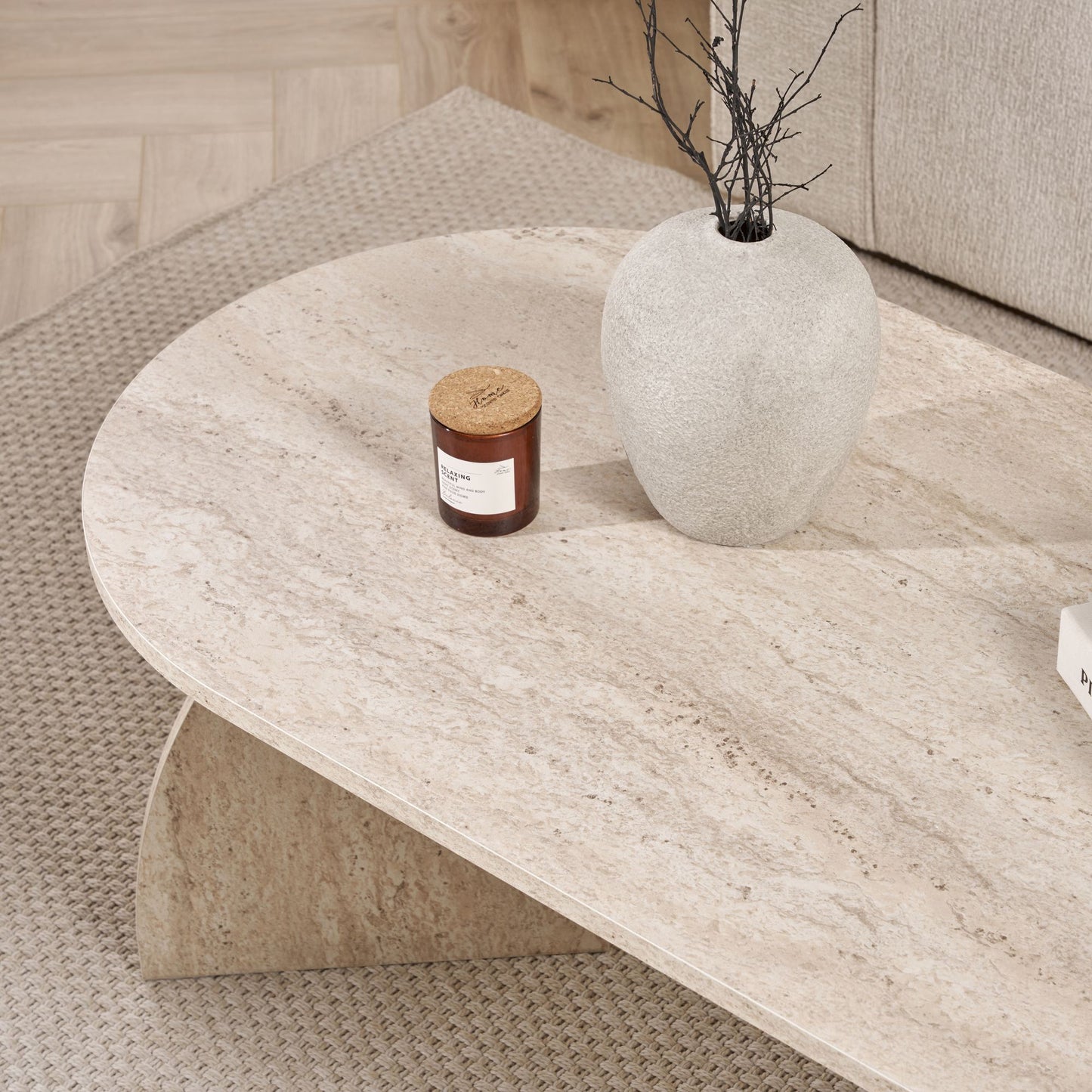 Melina Soffbord 120x60 cm - Travertine