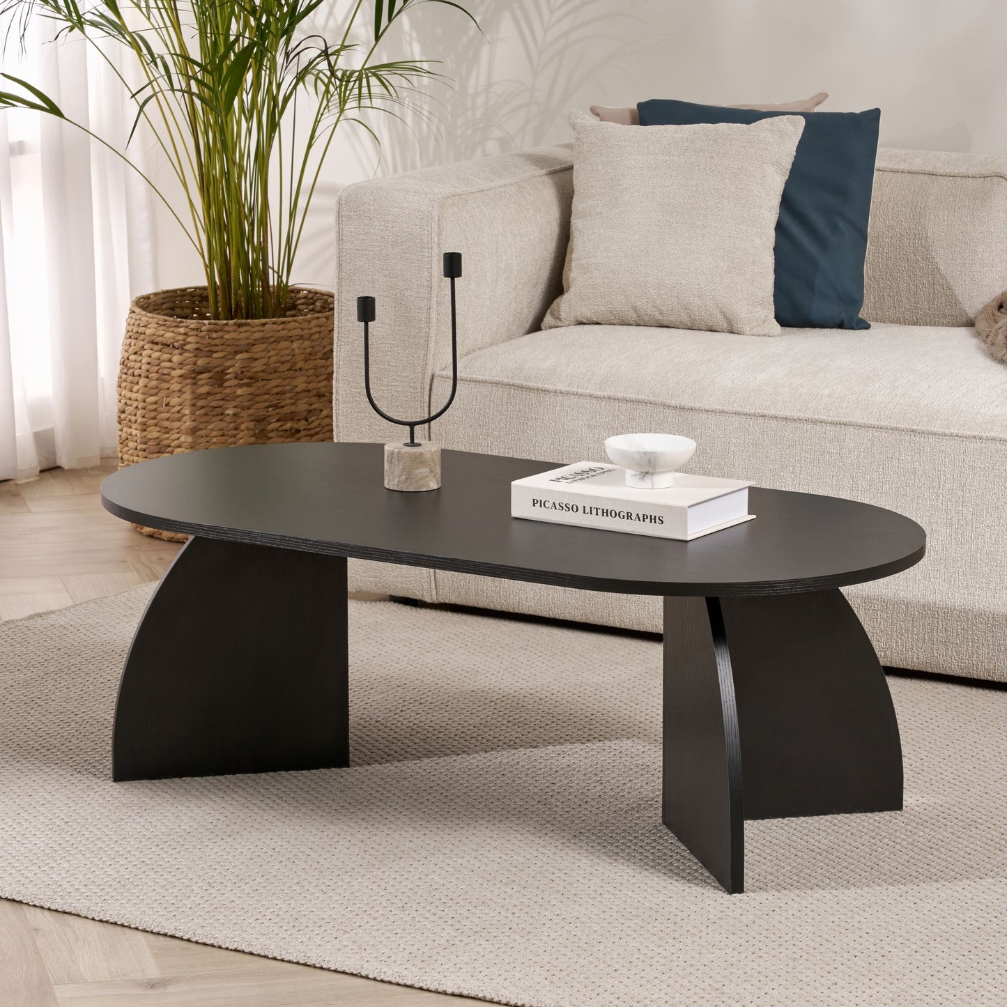 Melina Soffbord 120x60 cm - Wood Black
