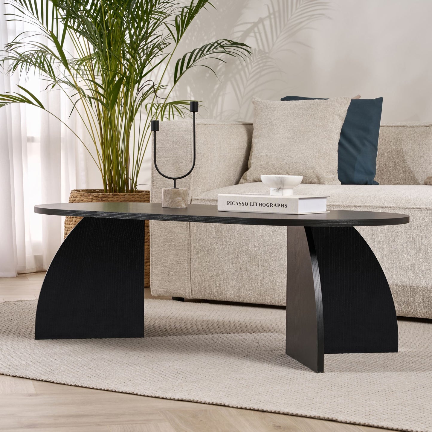 Melina Soffbord 120x60 cm - Wood Black