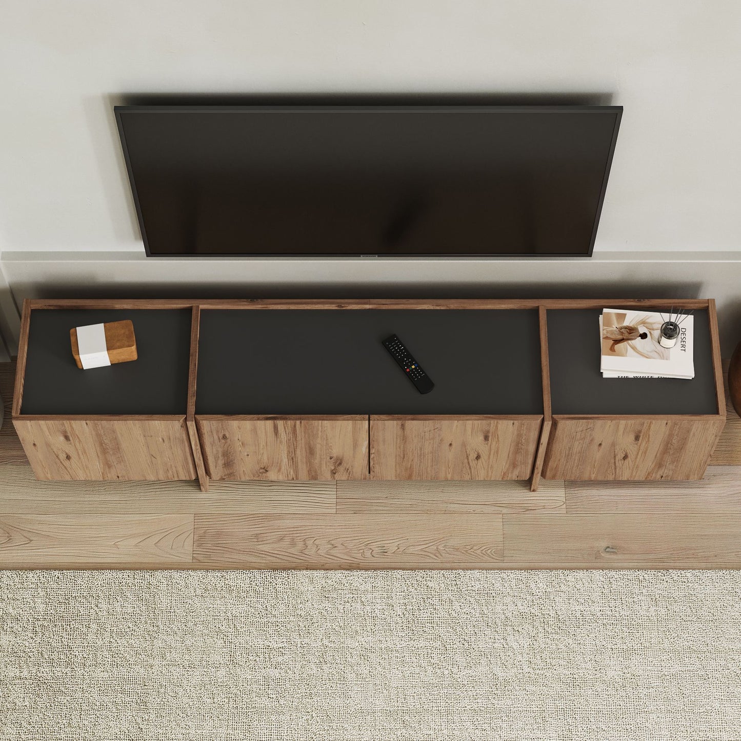 Lowen Tv-bänk - Atlantic Pine, Anthracite
