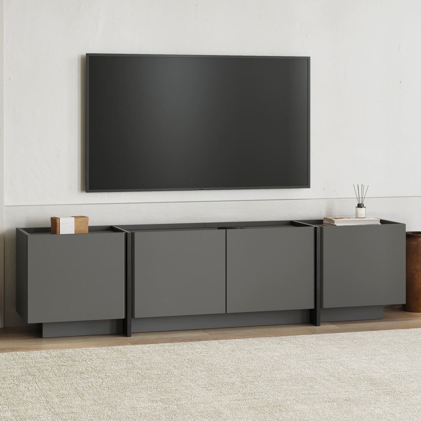 Lowen Tv-bänk - Anthracite, Black