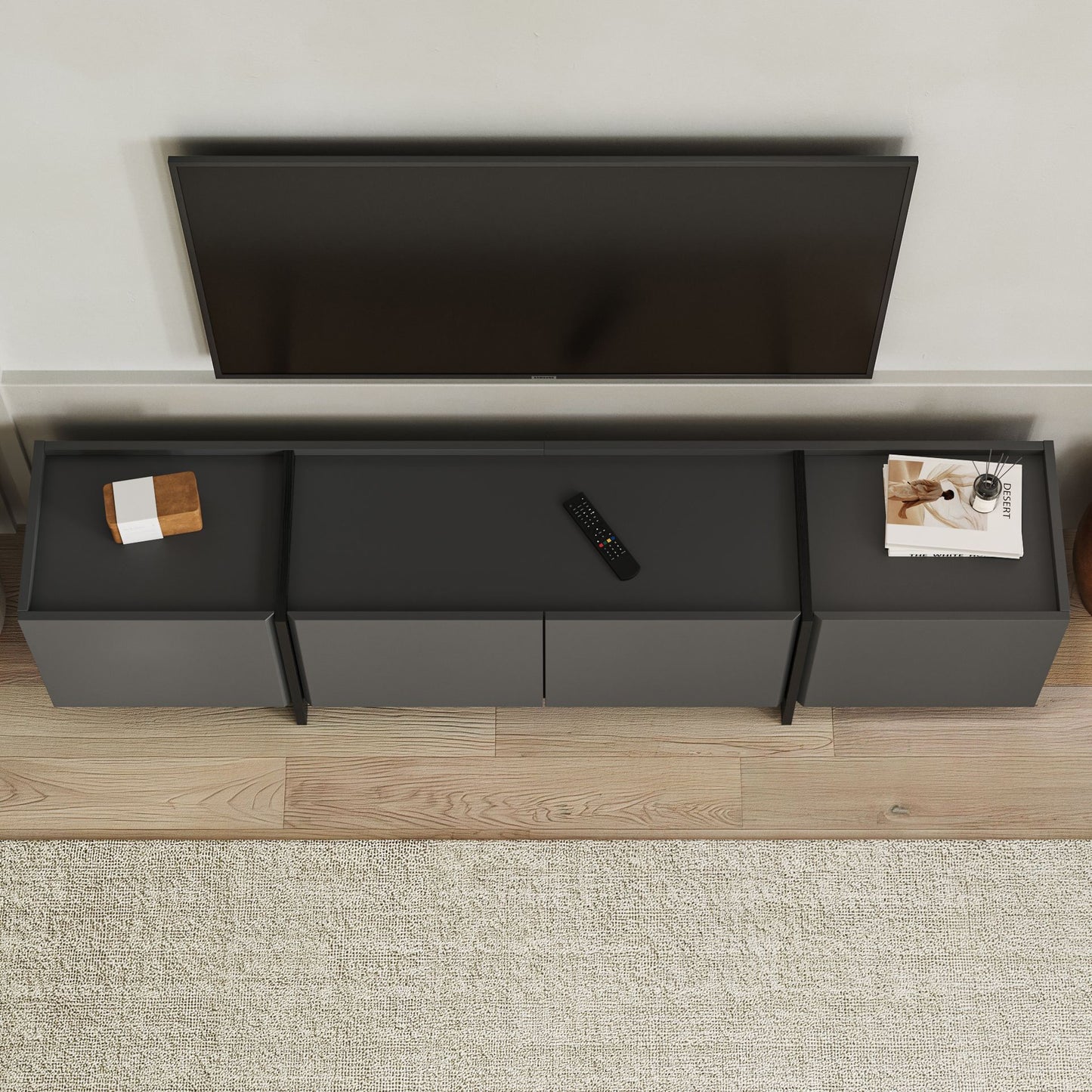 Lowen Tv-bänk - Anthracite, Black