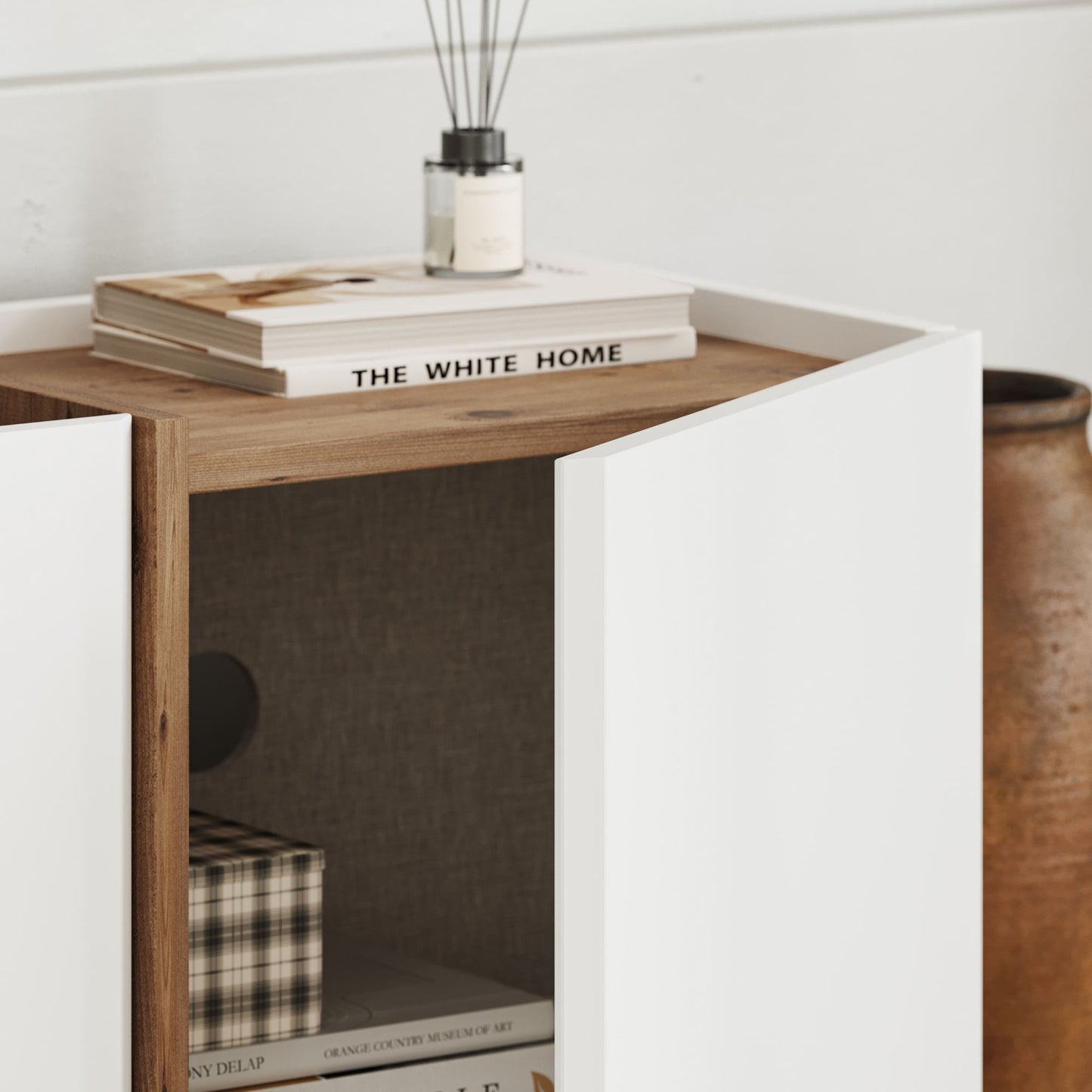 Lowen Tv-bänk - White, Atlantic Pine