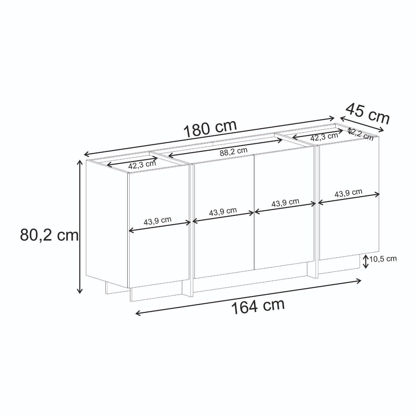Dorma Skänk - Milano Walnut