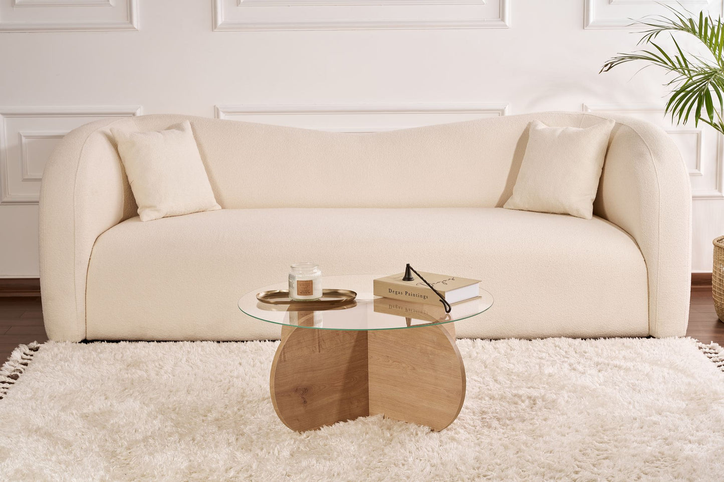 Aeris Soffbord 75 cm - Sapphire Oak, Transparent