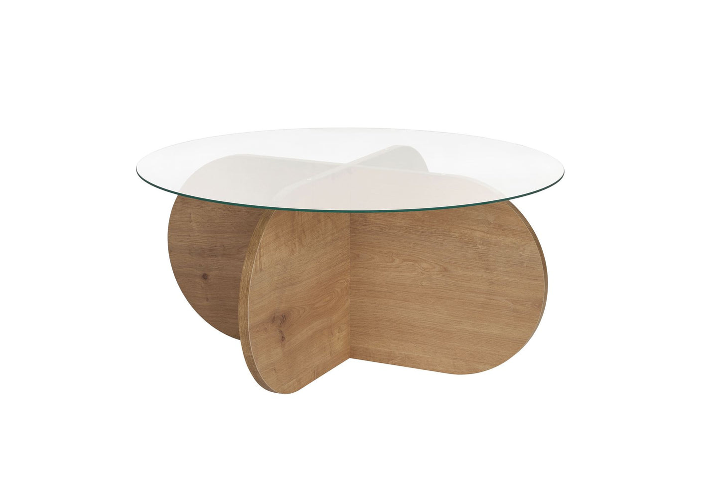 Aeris Soffbord 75 cm - Sapphire Oak, Transparent