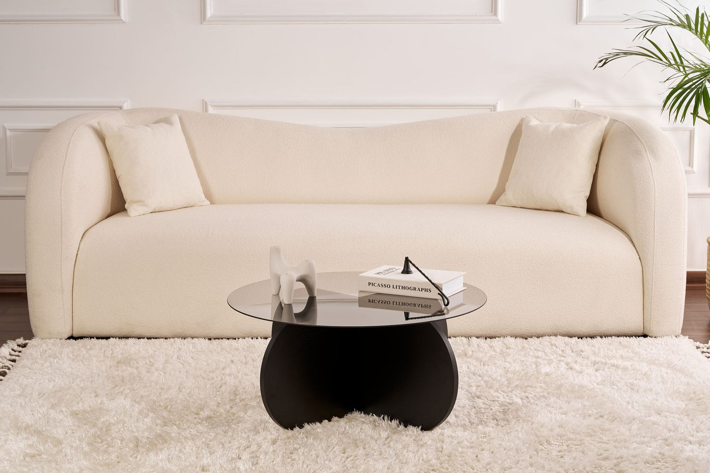 Aeris Soffbord 75 cm - Wood Black, Transparent