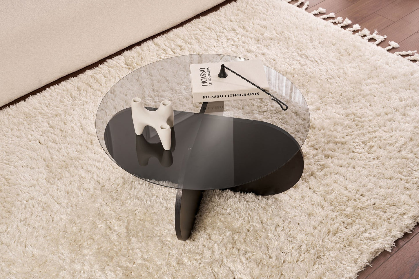 Aeris Soffbord 75 cm - Wood Black, Transparent