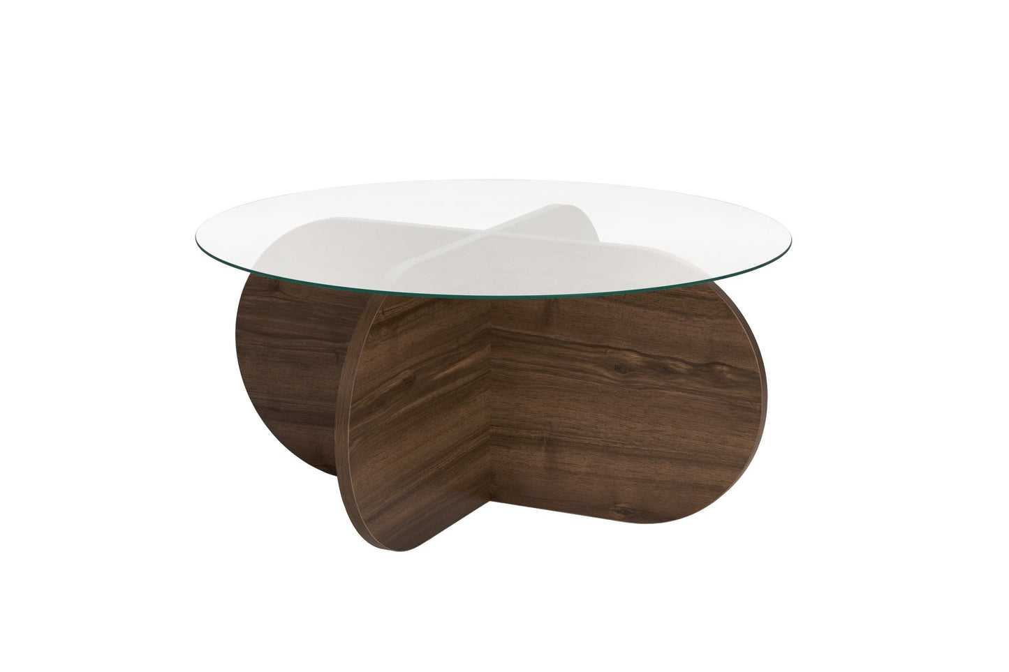 Aeris Soffbord 75 cm - Venezia Walnut, Transparent