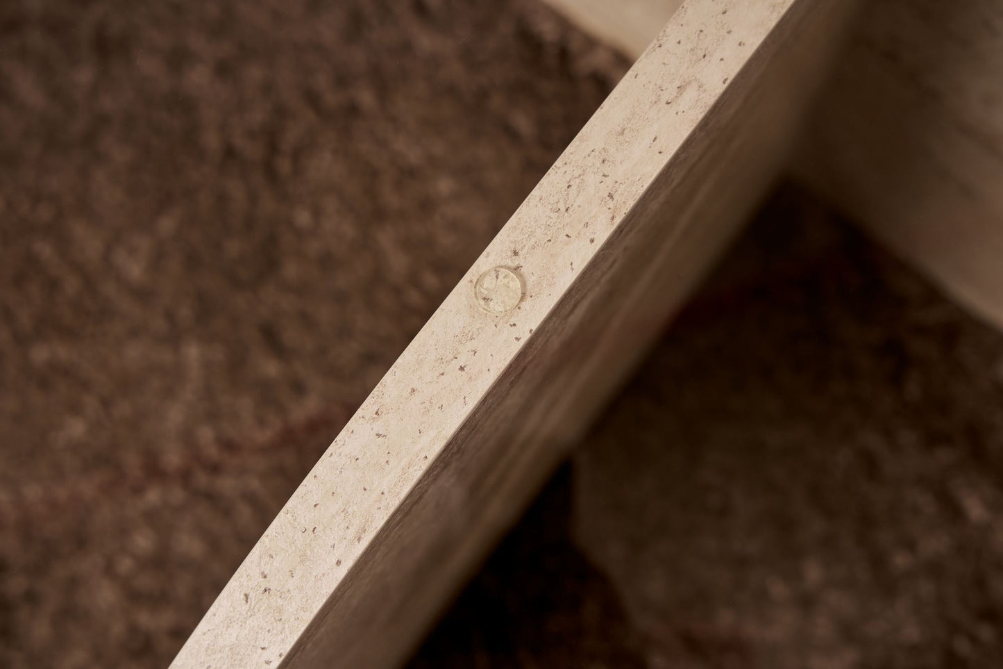 Aeris Soffbord 75 cm - Travertine, Transparent