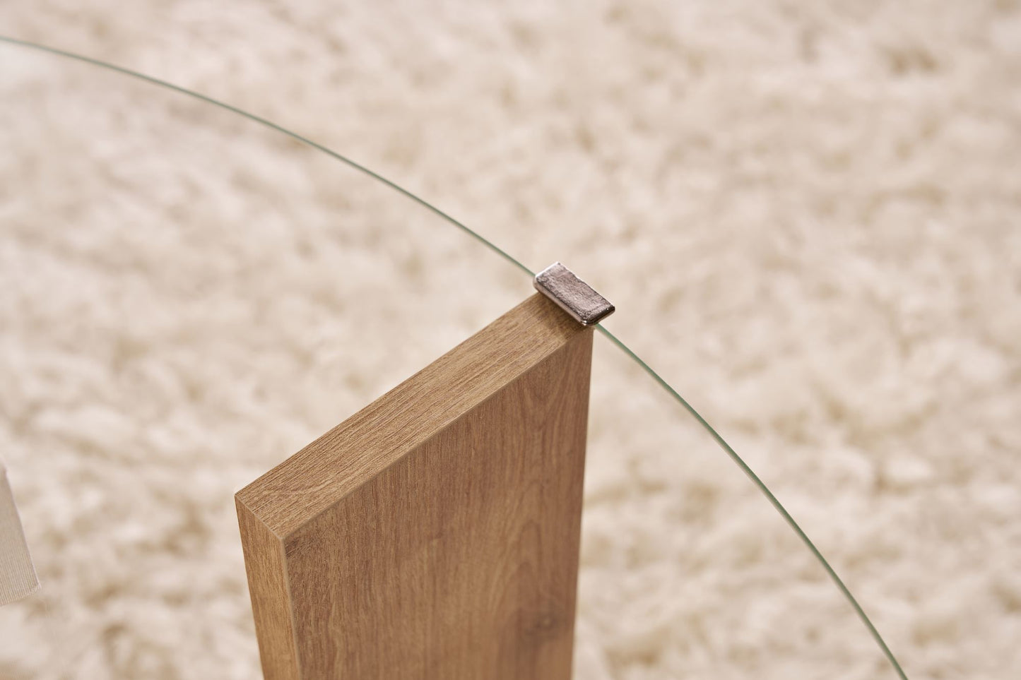 Clara Soffbord 75 cm - Sapphire Oak, Transparent