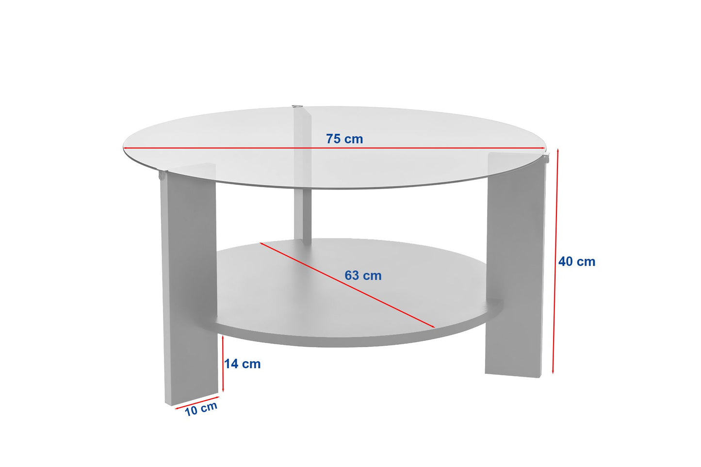 Clara Soffbord 75 cm - Sapphire Oak, Fume