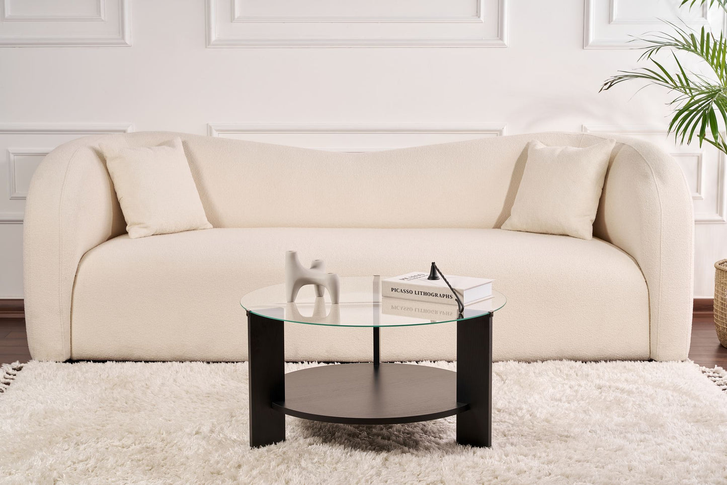 Clara Soffbord 75 cm - Wood Black, Transparent