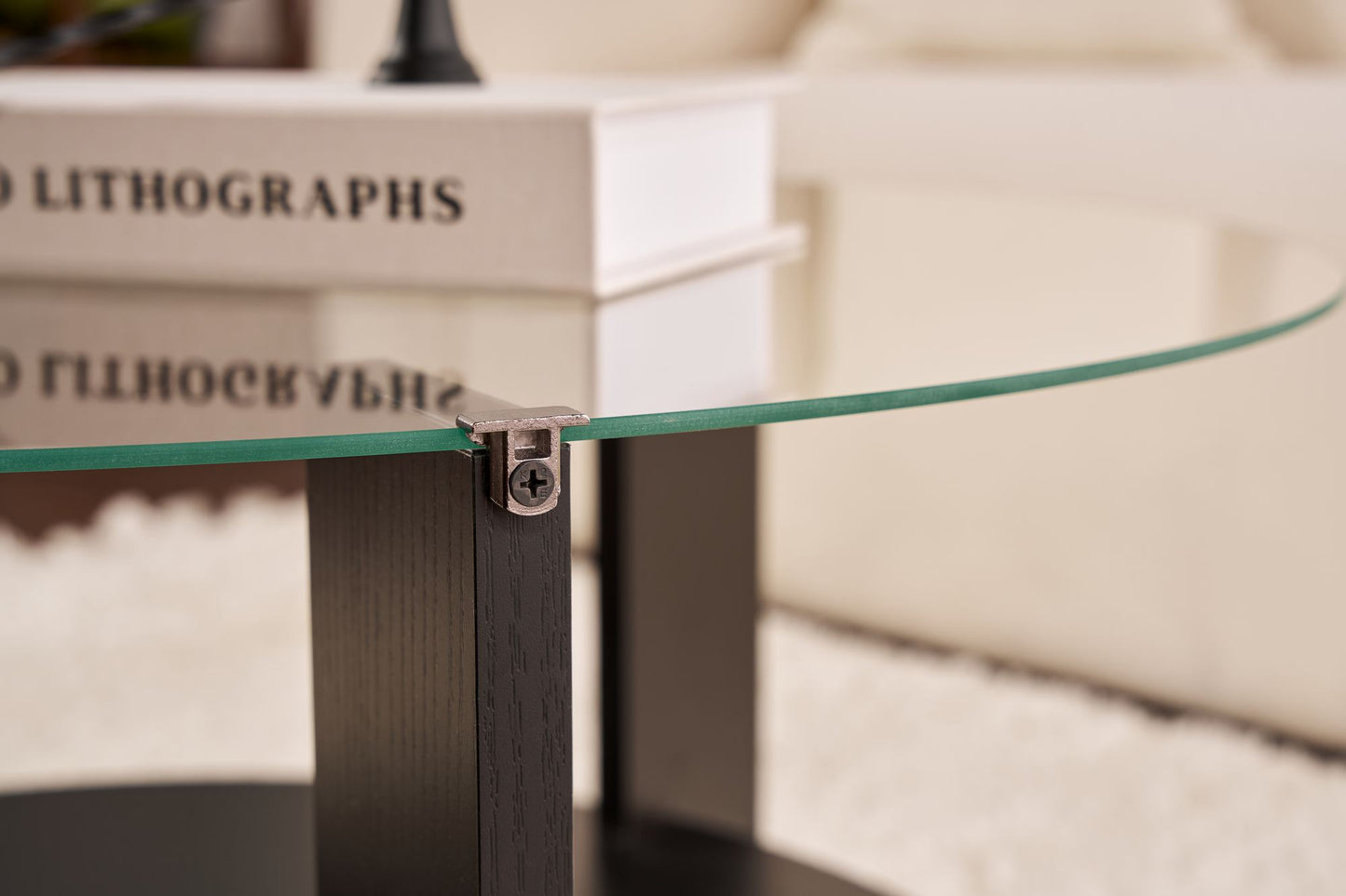 Clara Soffbord 75 cm - Wood Black, Transparent
