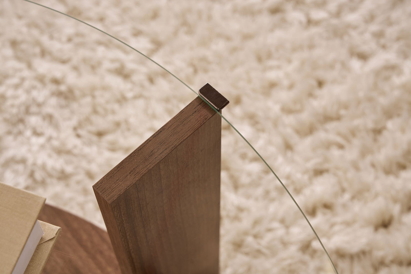 Clara Soffbord 75 cm - Venezia Walnut, Transparent