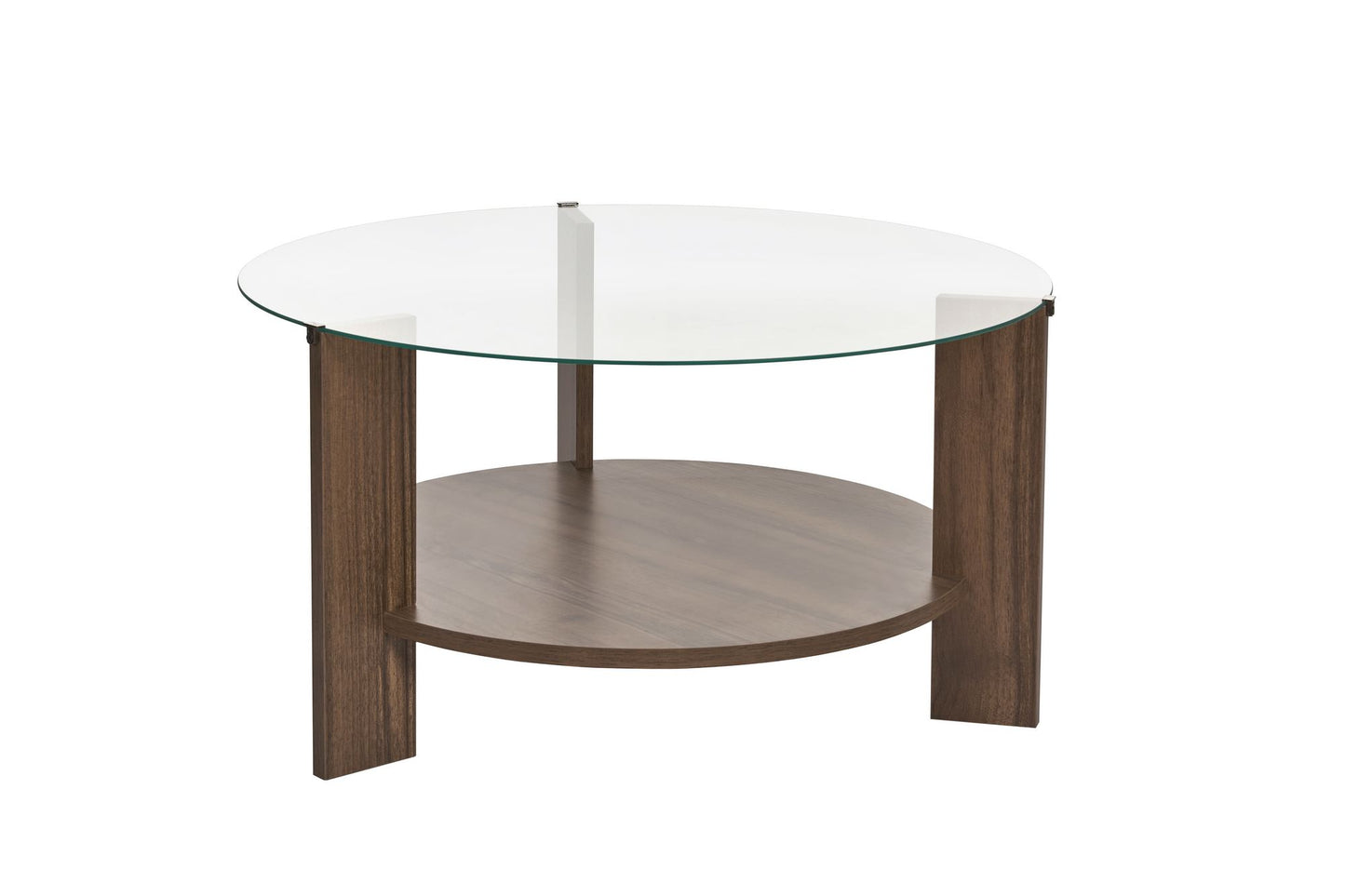 Clara Soffbord 75 cm - Venezia Walnut, Transparent